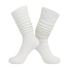 White Slouch Socks for Women All Cotton Shoe Size 5-10