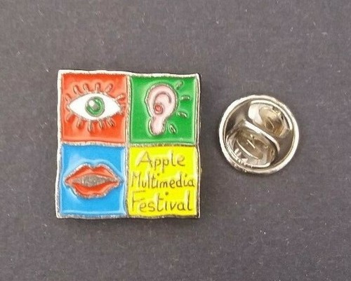 VTG APPLE MULTIMEDIA FESTIVAL LATA 90. MACINTOSH MAC KOMPUTER PIN - Zdjęcie 1 z 1