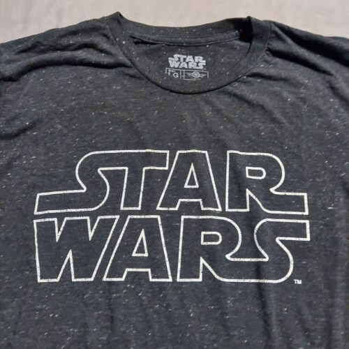 Star Wars Classic Logo T-SHIRT Mens Size Medium Black Short Sleeve - Picture 2 of 7
