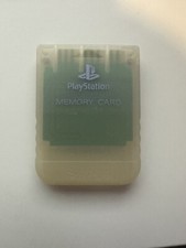Official Sony PlayStation 1 PS1 Authentic Memory Card OEM PSOne Clear White Milk