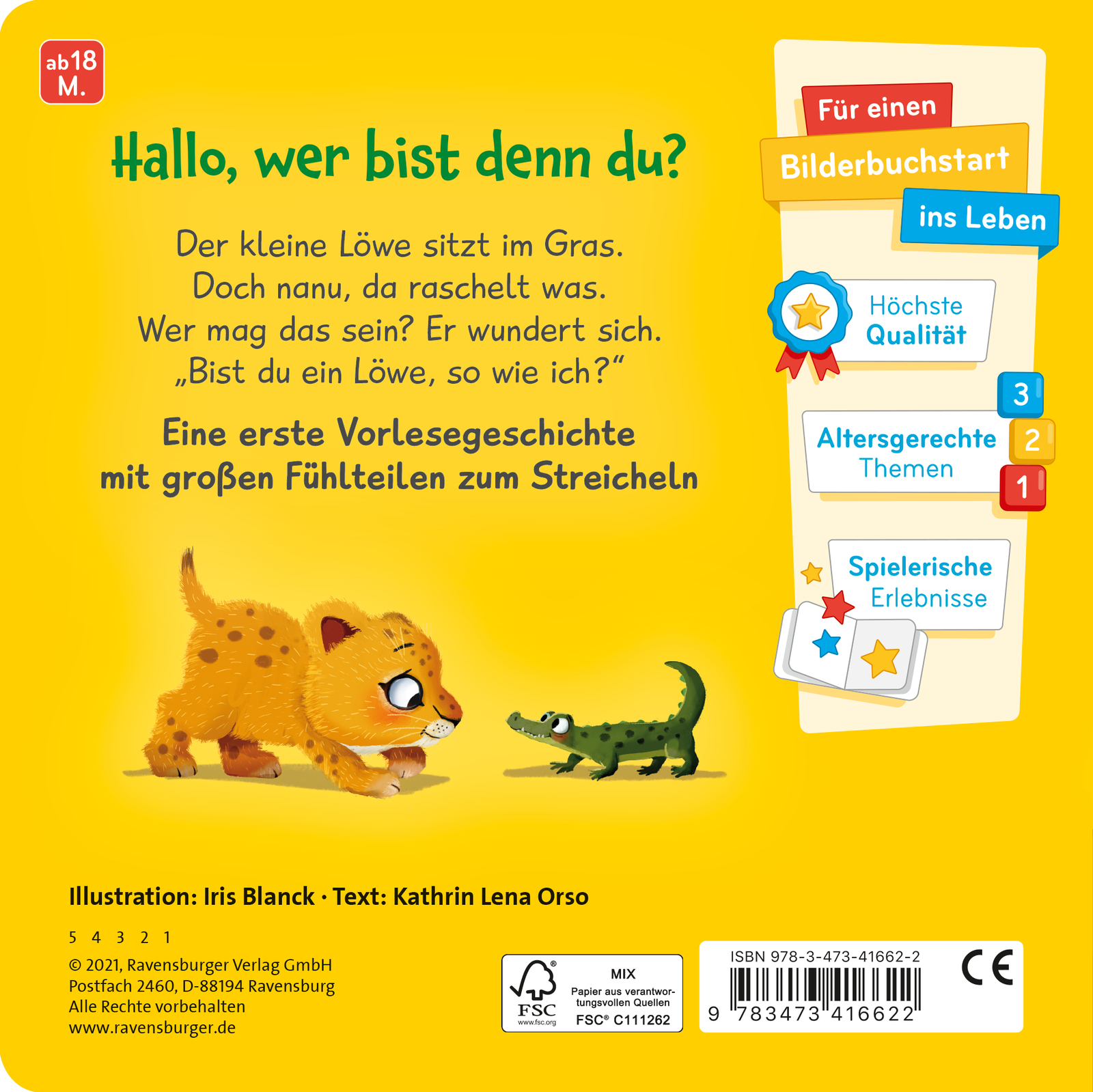 Thumbnail - Kathrin Lena Orso; Iris Blanck / Mein Erstes Vorlese-fühlbuch: Bist Du