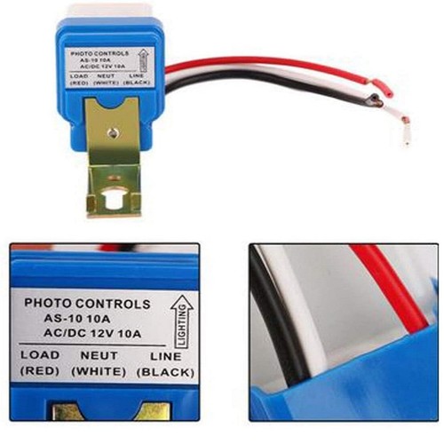 Interruttore sensore crepuscolare DC 12V 10A per Lampade faro faretto LED - Foto 2 di 9
