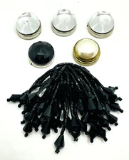 Lot 6 Fantastic Glamorous Vintage Button Covers NONY of New York Crystal