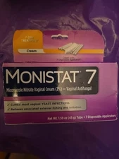 MONISTAT Vaginal Antifungal Cream with Disposable Applicators 7 Each Exp 06/2026