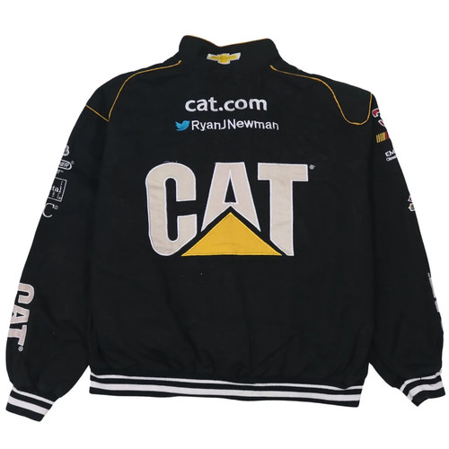 Vintage CAT BLACK JACKET MENS XL - Picture 2 of 6