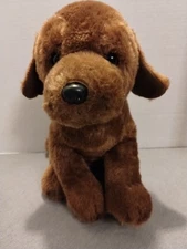 VTG 1994 The Petting Zoo Chocolate Lab Puppy Dog Plush 12" Recycled Realistic