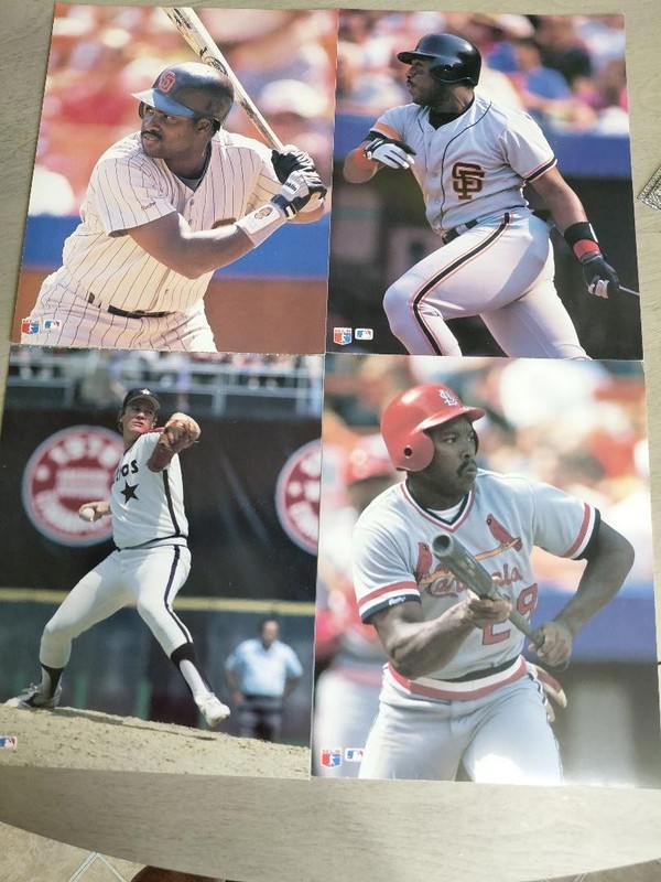 "NATIONAL LEAGUE LEADER 4, 5x7 PHOTO PICTURE BASEBALL #  125, 126, 127 & 128"