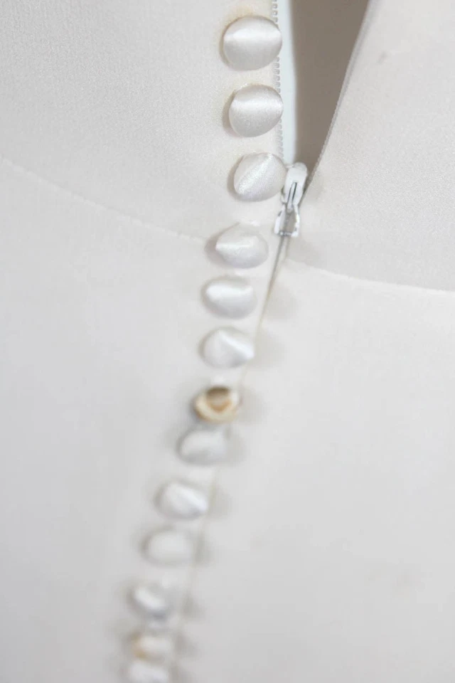 Vestido sin mangas con volantes crema talla 10 J. Mendel para mujer Foto 4 de 4