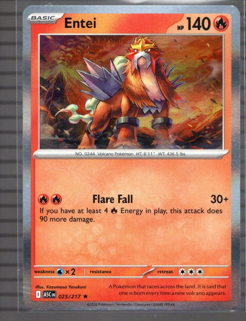 Entei (Holo) 025/217 - Ascended Heroes ASC - Pokemon - NM/M