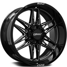 22x12 Built Off-road Bto-5 Black Milled Wheels 6x1356x5.5 -44mm Set Of 4