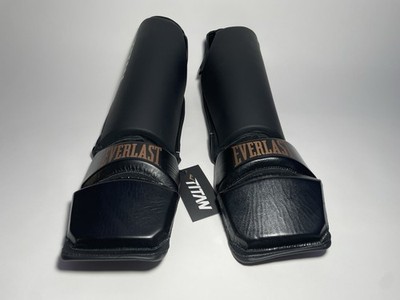 Everlast Titan Pro MMA Protective Shin Instep Guards- Black Size Small New