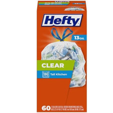 Recycling Trash Bags, Clear, 13 Gallon