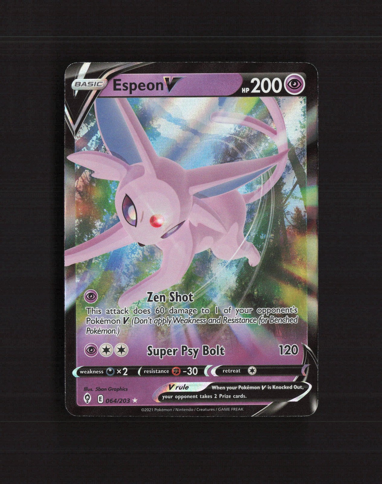 Espeon V 064/203 Evolving Skies Ultra Rare Holo Pokemon Card LP+
