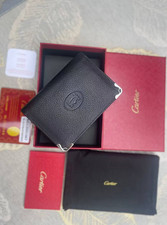 Cartier Must de Cartier Black Leather 4 Card Holder Wallet - Made In Italy - NIB