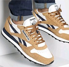 Reebok Classic Leather Men  s Athletic Sneaker Training Shoe Chalk/Wild Brown
