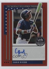 2026 Panini Stars & Stripes Prizm Red 1/99 Carlo Rivero #NTS-CR Auto 0ix9