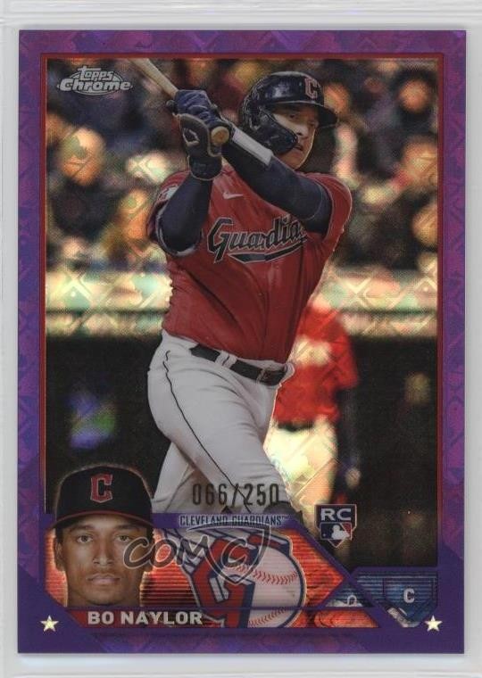 2023 Topps Chrome Logofractor Edition Purple Refractor 66/250 Bo Naylor #54 07i7
