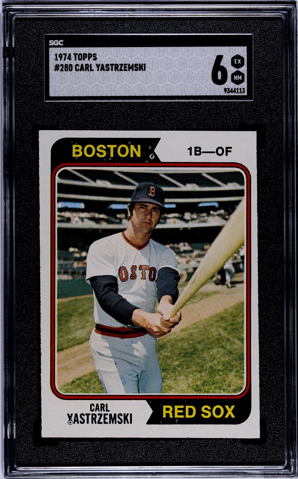 1974 Topps #280 Carl Yastrzemski SGC 7 1967 Triple Crown