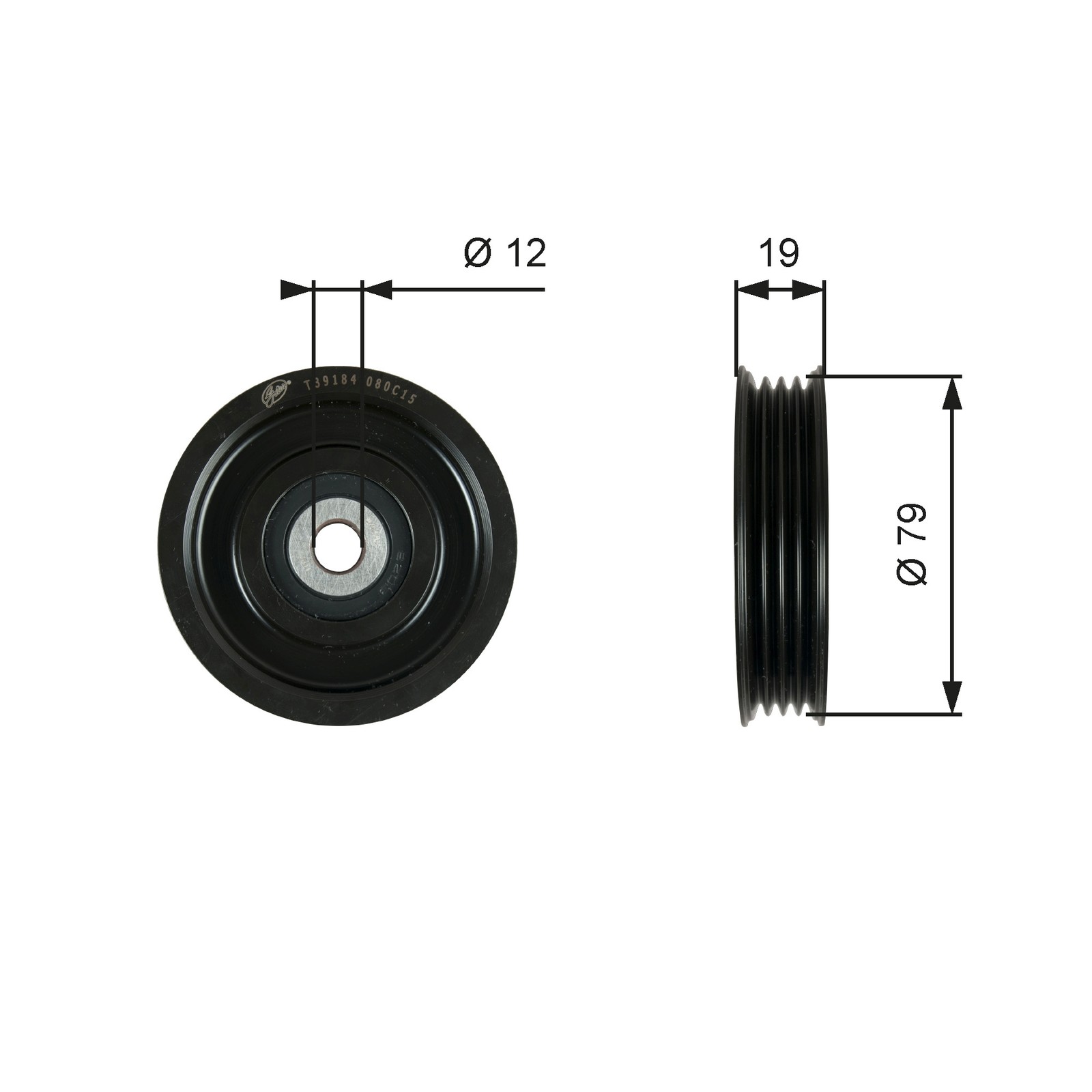 2x ✅Fits GATES T39184 BELT TENSIONER PULLEY ALONG   ⭐UK Seller⭐
