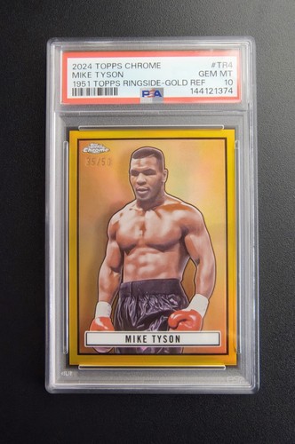 2024 Mike Tyson Topps Chrome Ringside Gold /50 PSA 10 GEM MINT!