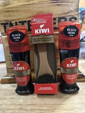 Kiwi Shoe Shine Bundle Black Noir Brush