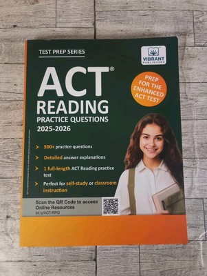 ACT Reading Practice Questions by Vibrant Publishers (2025, Trade Paperback)