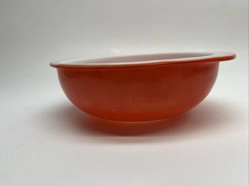 Pyrex  2qt 024 Oven Ware Orange  Mixing Bowl Vintage Casserole Dish 🔥