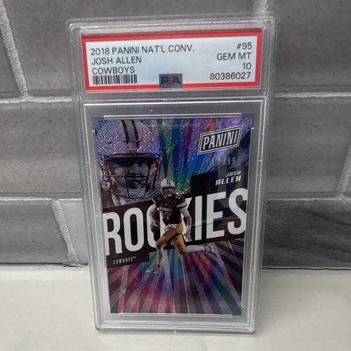 Panini National Convention 2018 Josh Allen Rookies #95 RC /399 PSA 10 Wyoming