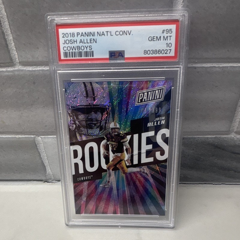 Panini National Convention 2018 Josh Allen Rookies #95 RC /399 PSA 10 Wyoming