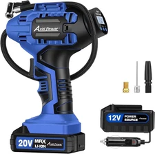 Avid Power Cordless Tire Inflator Portable Air Compressor, 20V Rechargeable Batt