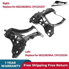 Pair Radiator Support Headlight Mount Brackets For Dodge Ram 1500 2500 2013-2024