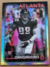 2024 Topps Chrome Football #279 Ruke Orhorhoro Rookie Prism Refractor