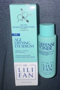 🌸Lot of 2 Dr Lilli Fan Age Defying Serum / Eye Cream & Defense Toner Skincare