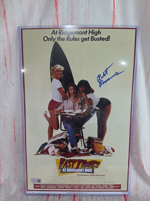 #ad Robert Romanus Signed Fast Times At Ridgemont High 11x17 Poster Schwartz COA $125.00