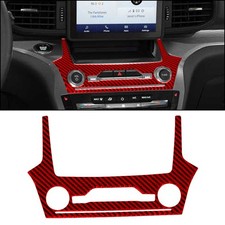 1pcs Red Carbon Fiber CD Console Sticker Trim For Ford Explorer 2020-24