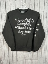 Vintage 90s Dog Lover Funny Quote Crewneck Sweatshirt Granny Medium Distressed