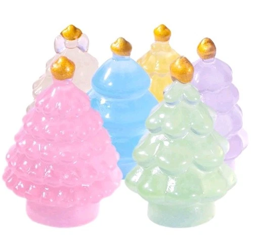 6pcs Micro Landscape Decor Luminous Ornaments Christmas Tree Mini Decor