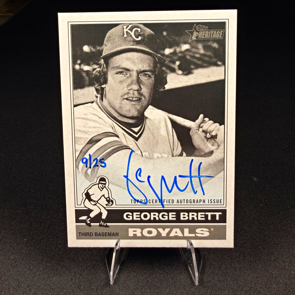 2025 Topps Heritage High Number Real One Autograph George Brett /25