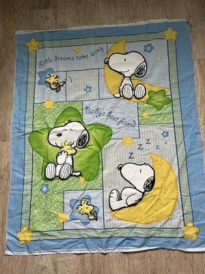 VTG Peanuts Snoopy Woodstock Quilt cut sew Panel Baby Friend Springs Creative