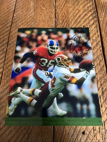 Washington Redskins Gary Clark autographed 8 x 10 photo - 2x SB Champs Inscrip