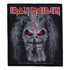 Image of Iron Maiden Eddie Candle Finger Sew On Patch New Vintage Official Merch