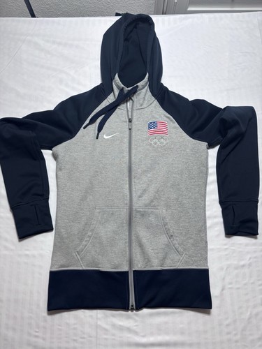 🔥 Team USA Olympics Nike Therma-Fit Zip Hoodie Sweatshirt Jacket Women's Small - Picture 2 of 11