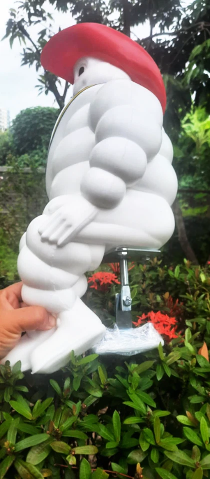 16" Michelin Man Doll Figure Bibendum Decore Collectible Advertise Tire With Hat - Image 4 of 4