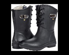 BOGS YOUTH AMANDA PLUSH WATERPROOF BOOTS SIZE 5 US