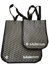 New Lot of 2 LULULEMON 2025 HOLIDAY Shopping Tote Bags Small  Large Herringbone