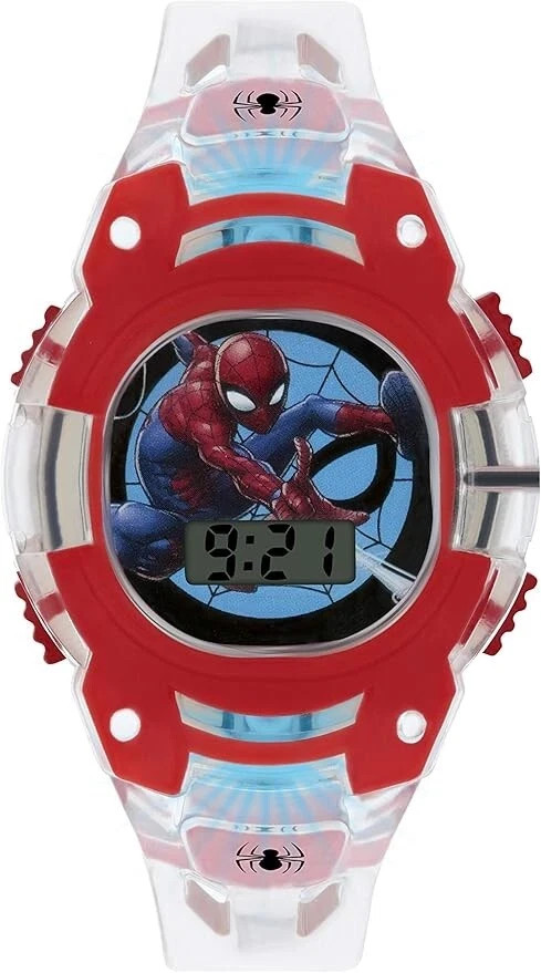 Marvel Spiderman Boy's Digital Quartz Watch with Silicone Strap SPD4564-S13