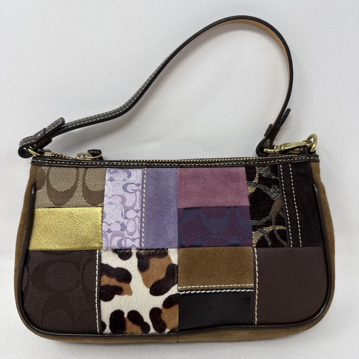 Coach Patchwork Suede Exterior Small Bags & Handbags for Women for