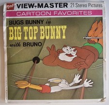1972 Bugs Bunny Big Top Bunny View Master Packet B549 3 Reel Set  Book Cartoons