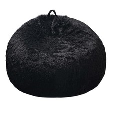Faux Fur Fluffy Beanbag Chair Seat Shaggy Soft Plush Bean Bag Cover *NO FILLER*