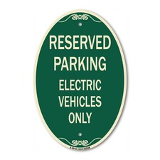 For Electrical Cars Reserved Parking - Electric Vehicles Only 12" x 18"